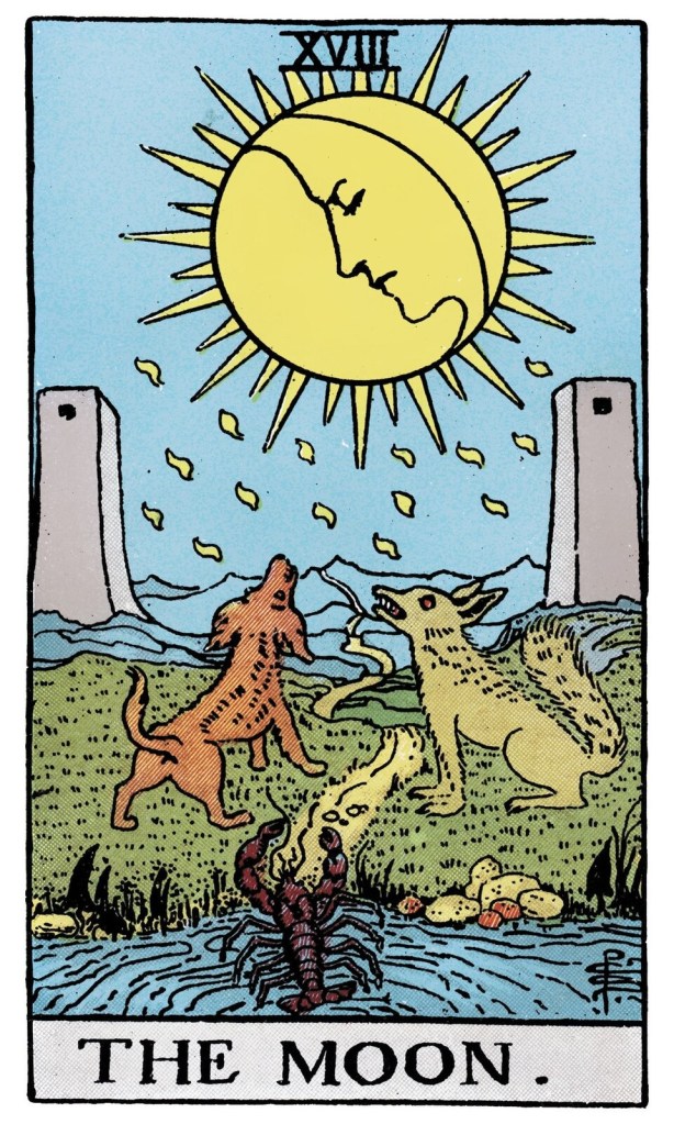The Moon Tarot Card RWS style
